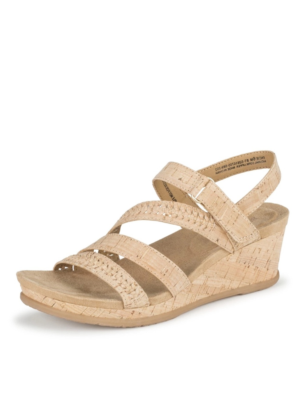 BareTraps Facie NaturalTan‎ Braided Strap Wedge Sandals 7.5
